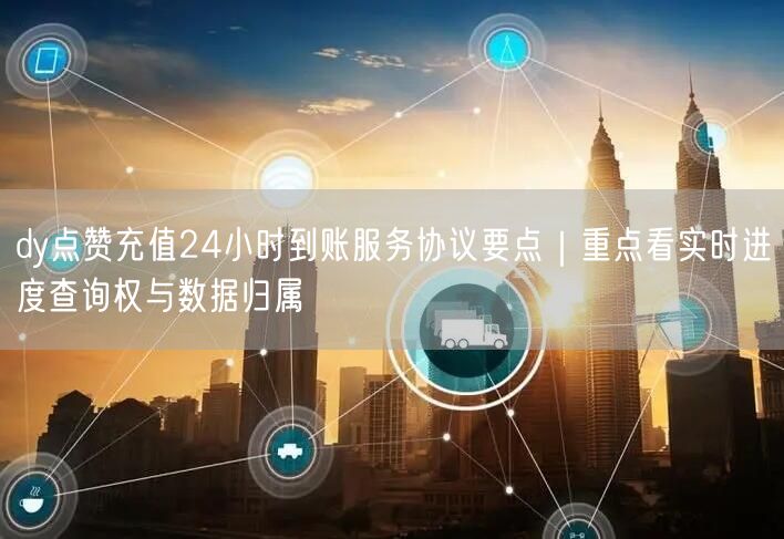 dy点赞充值24小时到账服务协议要点|重点看实时进度查询权与数据归属