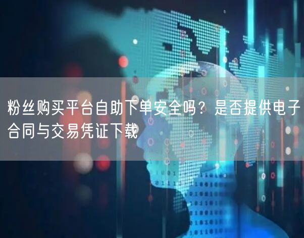 粉丝购买平台自助下单安全吗?是否提供电子合同与交易凭证下载