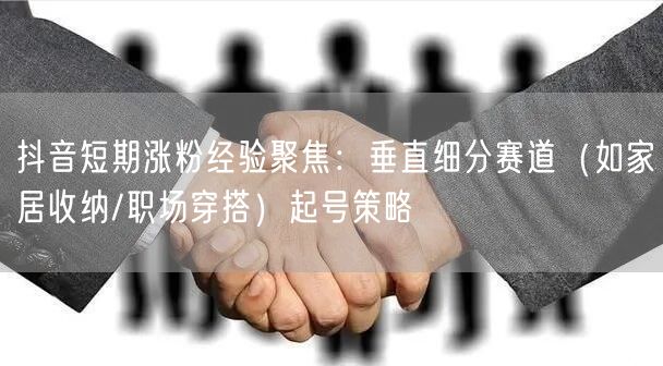 抖音短期涨粉经验聚焦：垂直细分赛道（如家居收纳/职场穿搭）起号策略